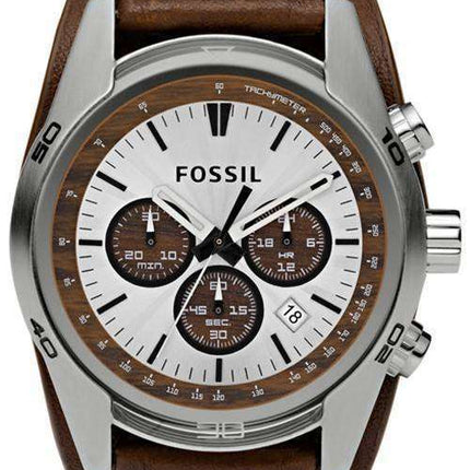 Fossil Cuff Chronograph Tan Leather CH2565 miesten kello