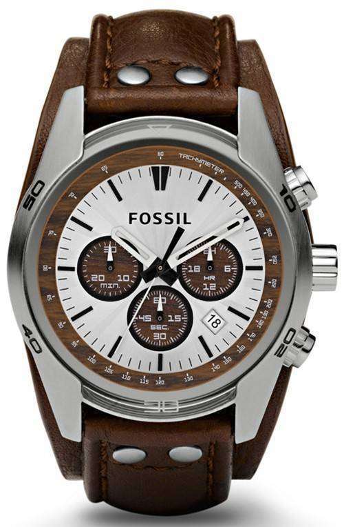 Fossil Cuff Chronograph Tan Leather CH2565 miesten kello