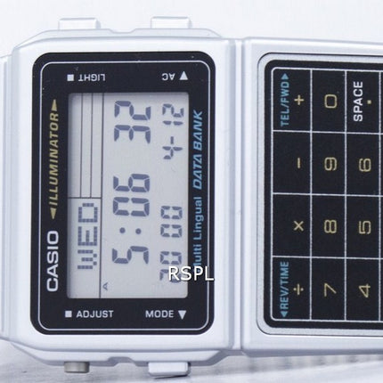 Casio Digital ruostumattomasta teräksestä tietopankki monikielinen DBC 611 1DF DBC-611-1 Miesten kello