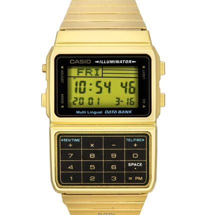 Casio Digital ruostumattomasta teräksestä tietopankki monikielinen DBC 611 G 1DF DBC-611 G-1 Miesten kello