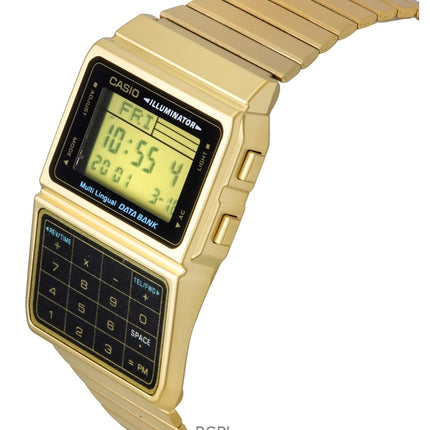 Casio Digital ruostumattomasta teräksestä tietopankki monikielinen DBC 611 G 1DF DBC-611 G-1 Miesten kello