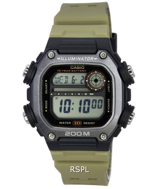 Casio Standard Digital Sand Hartsi Ranne Kvartsi DW-291HX-5A DW291HX-5 200M Miesten kello