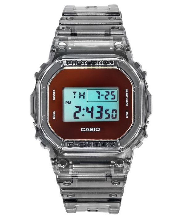 Casio G-Shock Digital Harmaa läpikuultava hartsihihna kvartsi DW-5600TLS-8 200M miesten kello