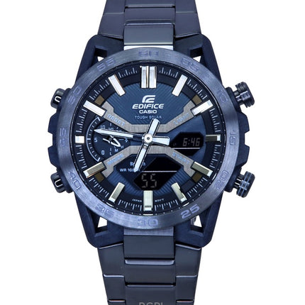 Casio Edifice Analog Digital Cool Blue Edition älypuhelinlinkki sininen kellotaulu Solar ECB-2000CB-2 100M miesten kello