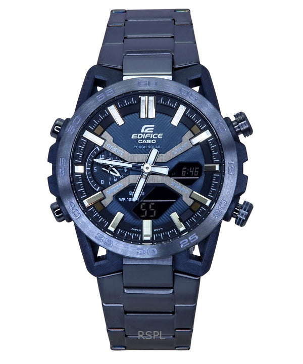 Casio Edifice Analog Digital Cool Blue Edition älypuhelinlinkki sininen kellotaulu Solar ECB-2000CB-2 100M miesten kello