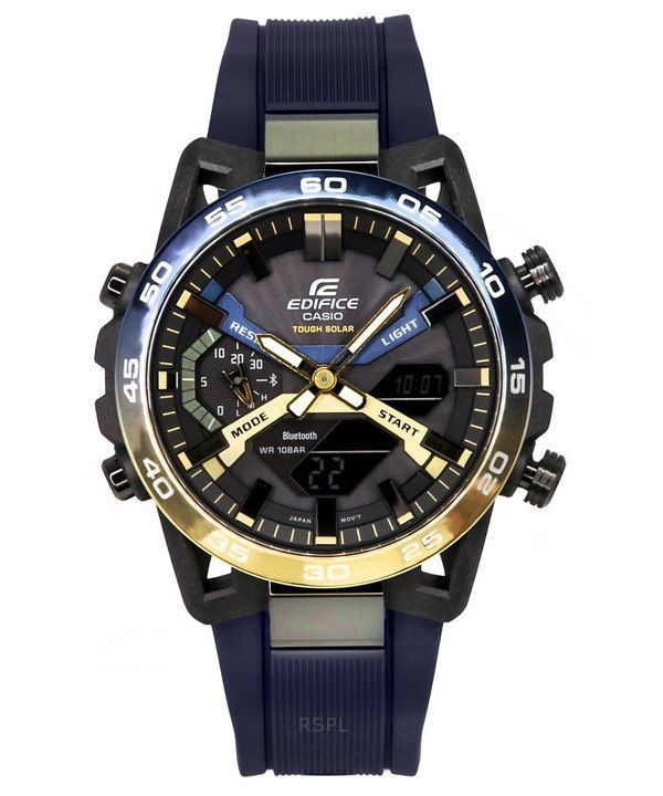 Casio Edifice Sospensione Nighttime Drive Analoginen digitaalinen älypuhelinlinkki Tough Solar ECB-2000NP-1A 100M miesten kello