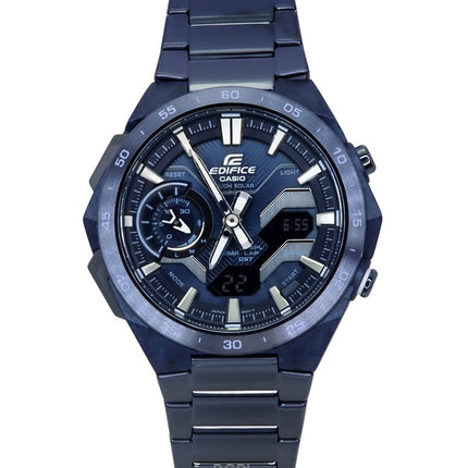 Casio Edifice Windflow Analog Digital Cool Blue Edition älypuhelinlinkki sininen kellotaulu Solar ECB-2200CB-2 100M miesten kell