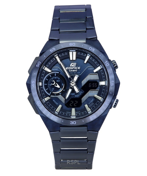 Casio Edifice Windflow Analog Digital Cool Blue Edition älypuhelinlinkki sininen kellotaulu Solar ECB-2200CB-2 100M miesten kell