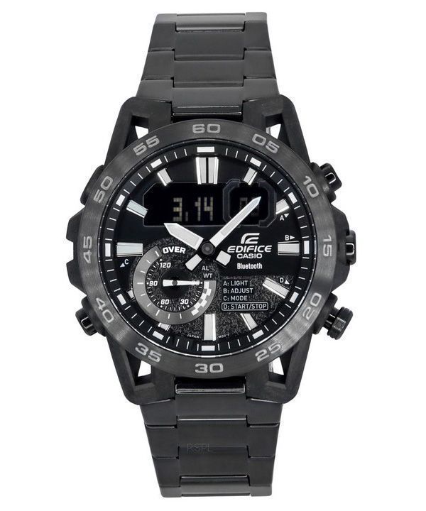 Casio Edifice Sospensione Smartphone Link Bluetooth Analoginen digitaalinen musta kellotaulu kvartsi ECB-40BK-1A 100 miesten kel