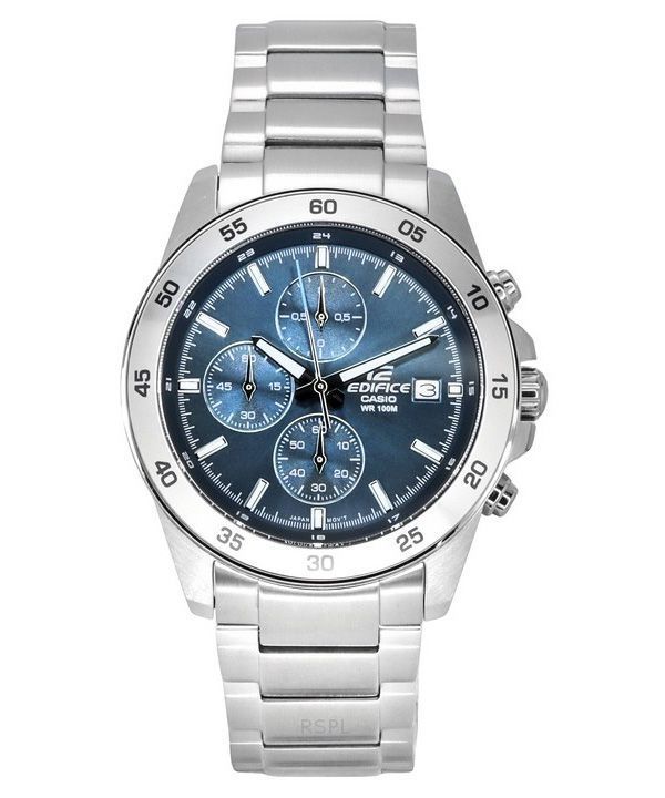 Casio Edifice Analoginen Standard Chronograph Ruostumattomasta teräksestä Sininen Kellotaulu Kvartsi EFR-526D-2A 100M Miesten ke