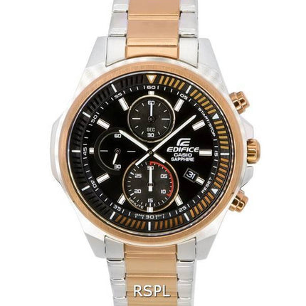 Casio Edifice musta kellotaulu kaksisävyinen kvartsi EFR-S572GS-1A EFRS572GS-1 100M miesten kello