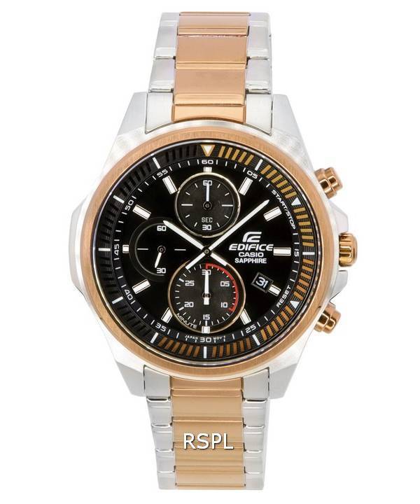 Casio Edifice musta kellotaulu kaksisävyinen kvartsi EFR-S572GS-1A EFRS572GS-1 100M miesten kello