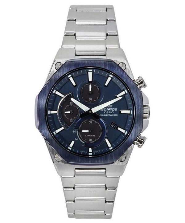 Casio Edifice Analog Slim Line Sapphire Crystal Chronograph Blue Kellotaulu Solar EFS-S570DB-2A 100M Miesten kello