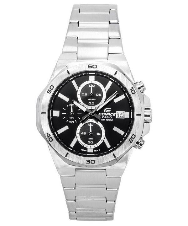 Casio Edifice Classic Standard Chronograph Analog Black Dial Quartz EFV-640D-1A 100M Miesten kello