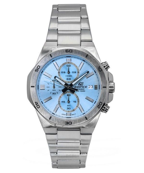 Casio Edifice Standard Chronograph Analoginen ruostumattomasta teräksestä valmistettu sininen kellotaulu kvartsi EFV-640D-2BV 10