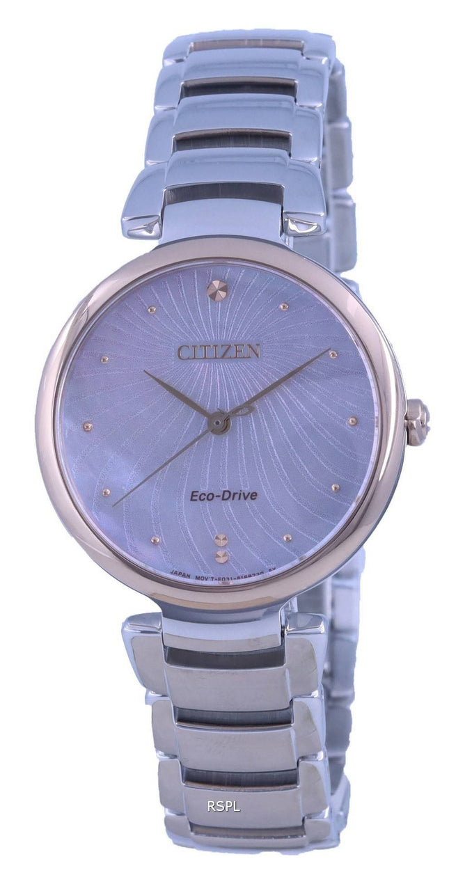 Citizen Mother of Pearl Dial ruostumaton terÃ¤s Eco-Drive EW2590-85D naisten kello