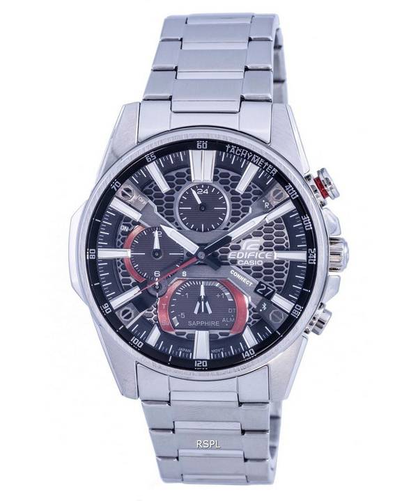 Casio Edifice Mobile Link Analog Solar EQB-1200D-1A EQB1200D-1 100M miesten kello