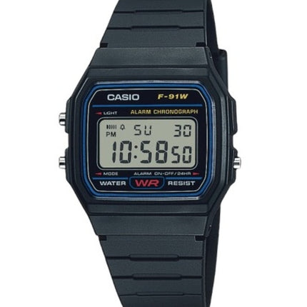 Casio Classic urheilu Chronograph F 91W 1SDG F 91W 1S Miesten kello