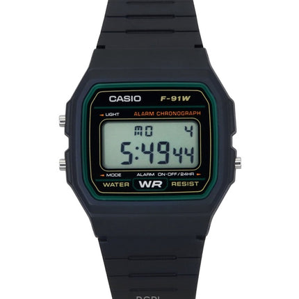 Casio Classic urheilu Chronograph F 91W 3SDG F 91W 3 Miesten kello