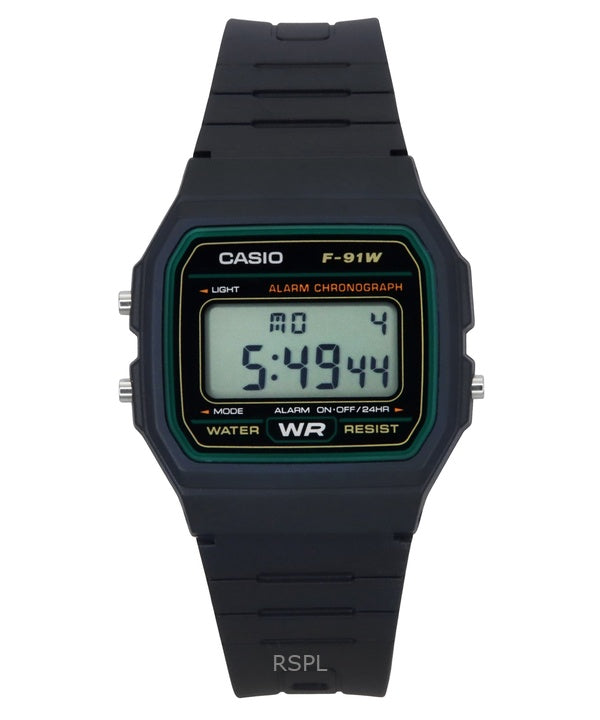 Casio Classic urheilu Chronograph F 91W 3SDG F 91W 3 Miesten kello