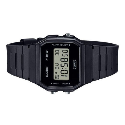 Casio POP digitaalinen musta biopohjainen hartsihihna kvartsi F-91WB-1A unisex kello