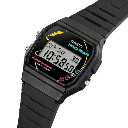 Casio Standard Digital PAC-MAN Collaboration Biopohjainen hartsihihna Quartz F-91WPC-1A Unisex kello