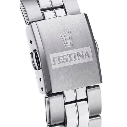 Festina Classics ruostumattomasta teräksestä valmistettu musta kellotaulu kvartsi F20437-4 100M miesten kello