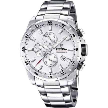 Festina Chrono Sport ruostumattomasta teräksestä hopea kellotaulu kvartsi F20463-1 100M miesten kello