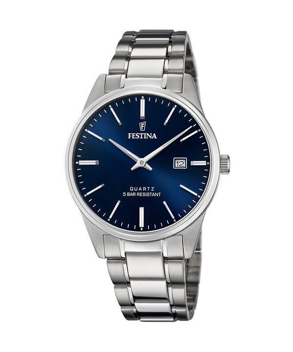 Festina Classics ruostumattomasta teräksestä valmistettu sininen kellotaulu kvartsi F20511-3 miesten kello