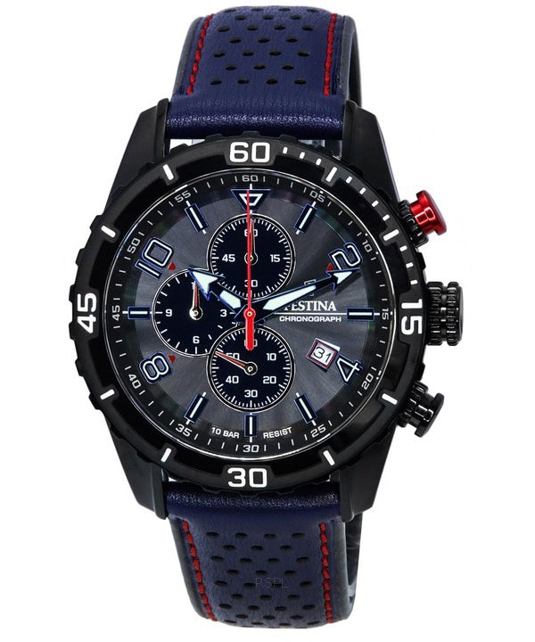 Festina Sport Chronograph Sport musta kellotaulu kvartsi F20519-3 F205193 100M miesten kello