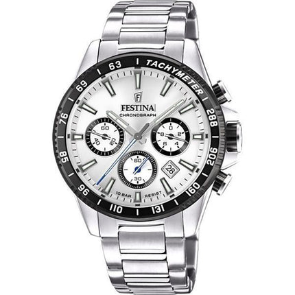 Festina Timeless Chronograph ruostumattomasta teräksestä hopea kellotaulu kvartsi F20560-1 100M miesten kello