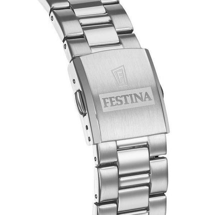 Festina Timeless Chronograph ruostumattomasta teräksestä hopea kellotaulu kvartsi F20560-1 100M miesten kello