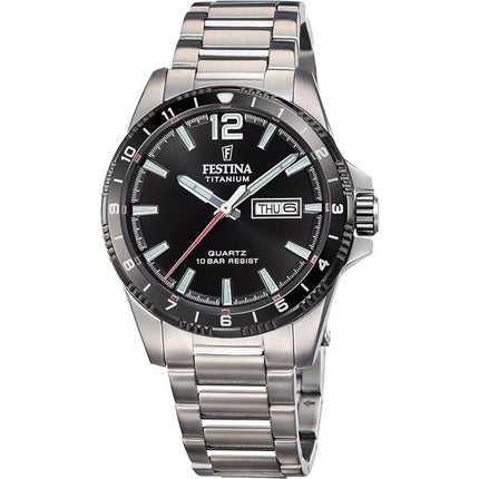 Festina Titanium Black Dial Quartz F20698-4 100M miesten kello