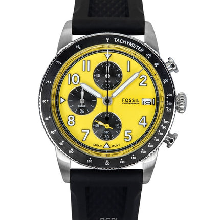 Fossil Sport Tourer Chronograph silikonihihna keltainen kellotaulu kvartsi FS6044 miesten kello