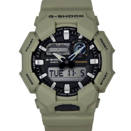 Casio G-Shock analoginen digitaalinen biopohjainen hartsihihna musta kellotaulu kvartsi GA-010-5A 200M miesten kello