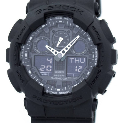 Casio G-Shock Military Matte Musta GA-100-1A1 GA100-1A1 Miesten Watch