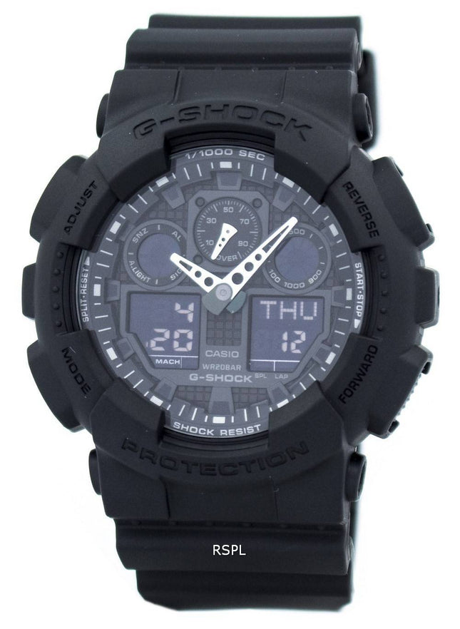 Casio G-Shock Military Matte Musta GA-100-1A1 GA100-1A1 Miesten Watch