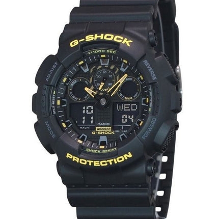 Casio G-Shock Caution Keltainen analoginen digitaalinen hartsihihna musta kellotaulu GA-100CY-1A 200M miesten kello