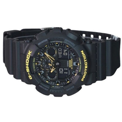 Casio G-Shock Caution Keltainen analoginen digitaalinen hartsihihna musta kellotaulu GA-100CY-1A 200M miesten kello