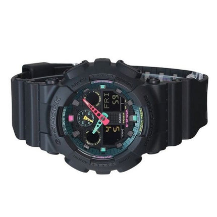 Casio G-Shock Analog Digital Multi Fluorescent Accents -sarjan hartsihihna musta kellotaulu Quartz GA-100MF-1A 200M miesten kell