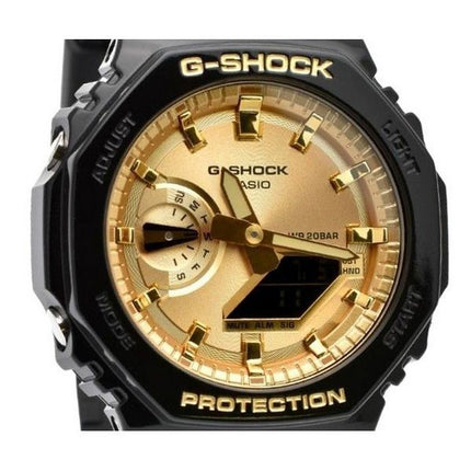 Casio G-Shock analoginen digitaalinen musta ja kullanvärinen hartsihihna kvartsi GA-2100GB-1A 200M miesten kello