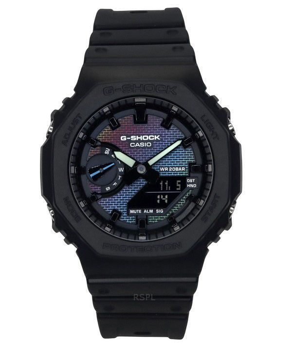 Casio G-Shock analoginen digitaalinen biopohjainen hartsihihna monivärinen kellotaulu kvartsi GA-2100RW-1A 200M miesten kello