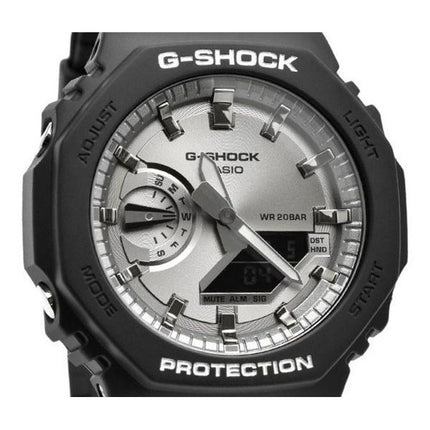 Casio G-Shock analoginen digitaalinen musta ja hopea värillinen hartsihihna kvartsi GA-2100SB-1A 200M miesten kello