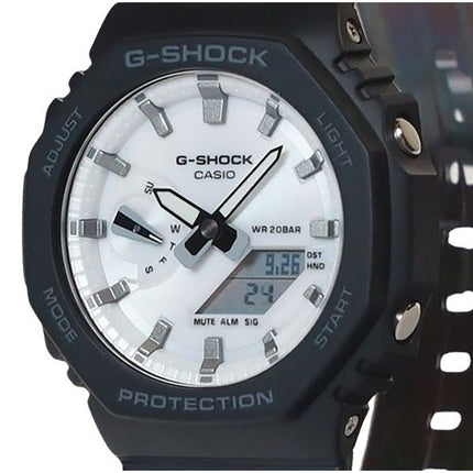 Casio G-Shock analoginen digitaalinen biopohjainen hartsihihna valkoinen kellotaulu kvartsi GA-2100WD-1A 200M miesten kello