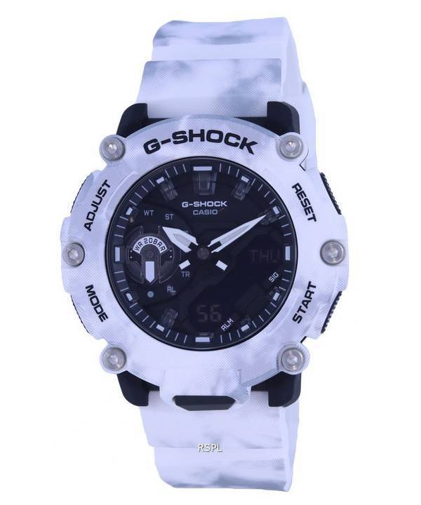 Casio G-Shock Grunge Snow Camouflage Analoginen digitaalinen kvartsi GA-2200GC-7A GA2200GC-7 200M miesten kello