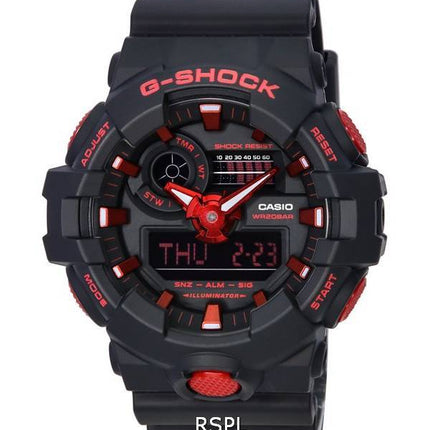 Casio G-Shock X Ignite Red -sarjan analoginen digitaalinen kvartsi GA-700BNR-1A GA700BNR-1 200M miesten kello