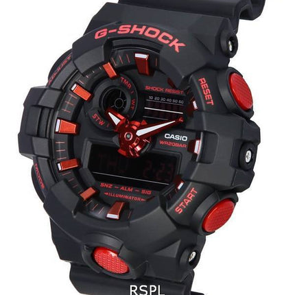 Casio G-Shock X Ignite Red -sarjan analoginen digitaalinen kvartsi GA-700BNR-1A GA700BNR-1 200M miesten kello