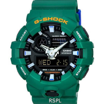 Casio G-Shock suositut henkiset värit vihreä analoginen digitaalinen kvartsi GA-700SC-3A GA700SC-3 200M miesten kello