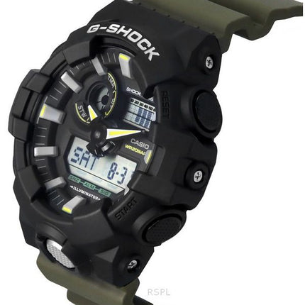 Casio G-Shock analoginen digitaalinen hartsihihna musta kellotaulu kvartsi GA-710TU-1A3 200M miesten kello