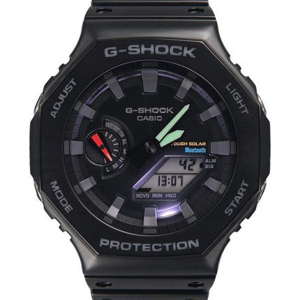 Casio G-Shock analoginen digitaalinen mobiililinkki, musta hartsihihna, kestävä aurinkoenergia GA-B2100-1A 200M miesten kello